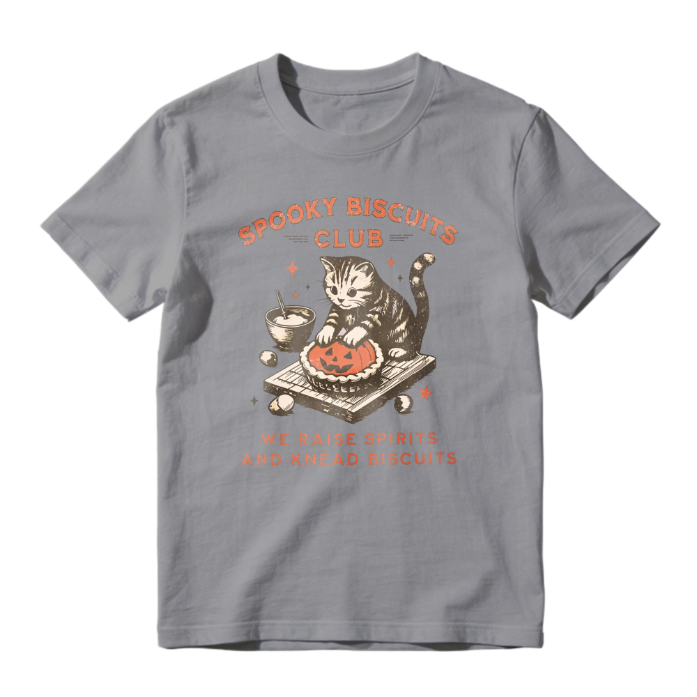 Spooky Biscuits Club Cat Kneading Pumpkin Pie, Unisex Classic T-shirt