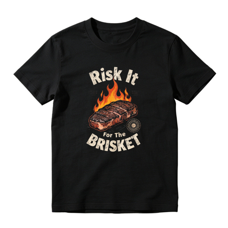 Risk It For The Brisket Funny Barbecue Food Graphic Unisex Classic T-shirt