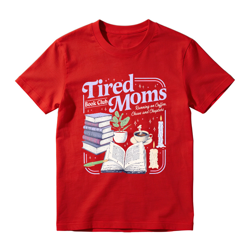 Wardrobecart Tired Moms Book Club Reading With Tea Candles And Plants Unisex Classic T-shirt