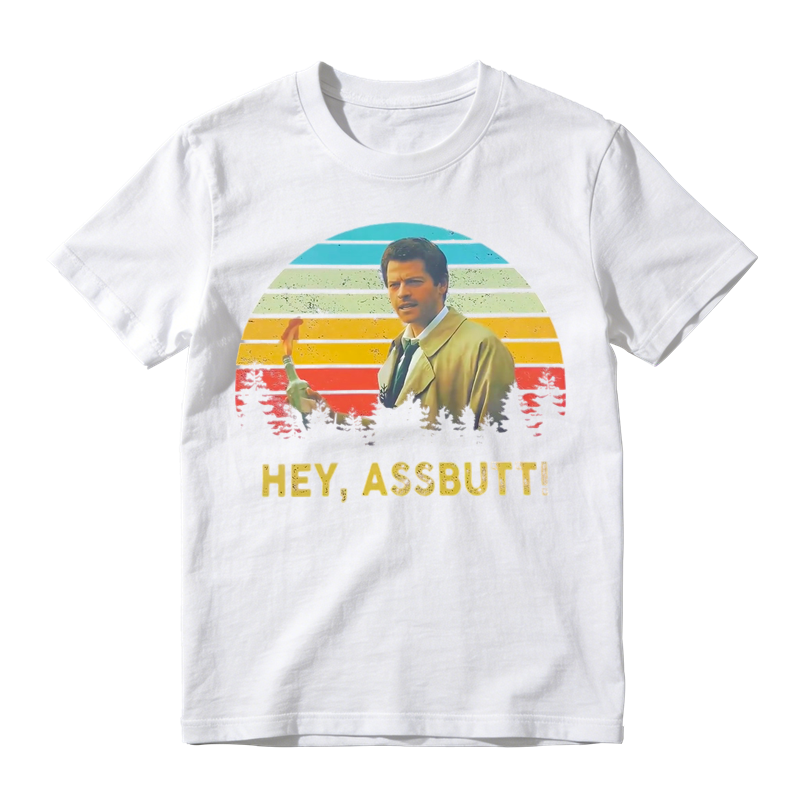 Hey Assbutt! Funny Retro Sunset Movie Quote T-shirt
