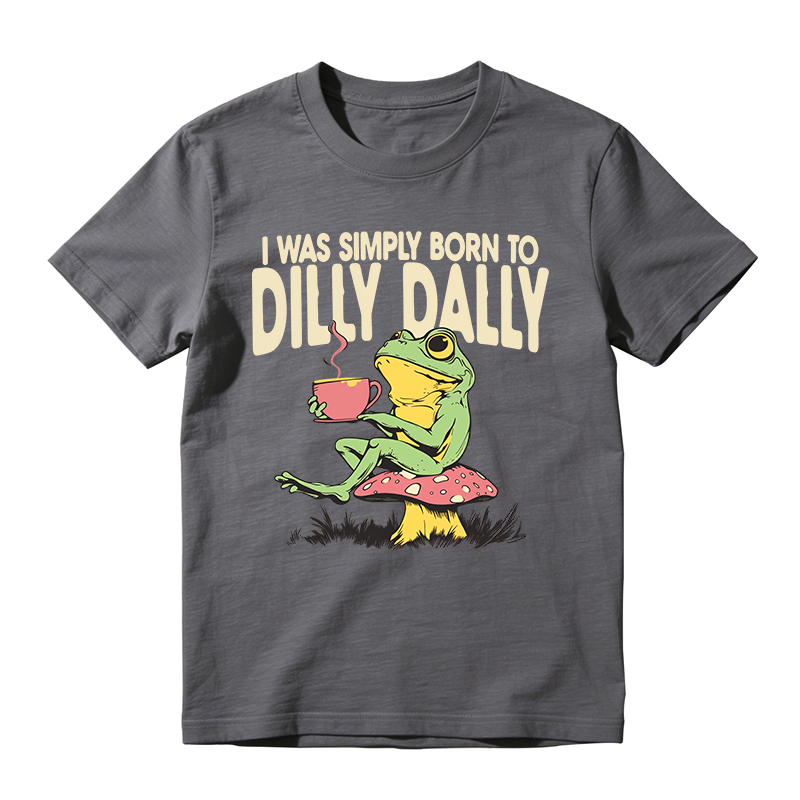 Born to Dilly Dally Vintage Funny Frog Graphic Tee