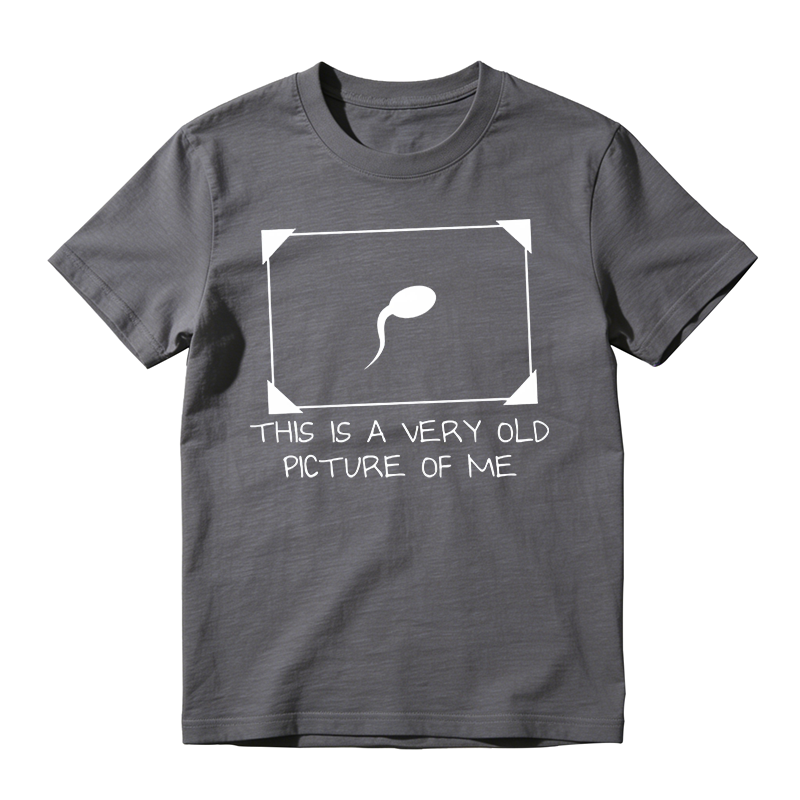 Reproductive Cell Graphic & 'Very Old Picture of Me' Slogan Men's Funny T-Shirt