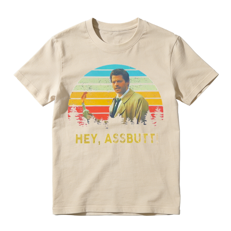 Hey Assbutt! Funny Retro Sunset Movie Quote T-shirt
