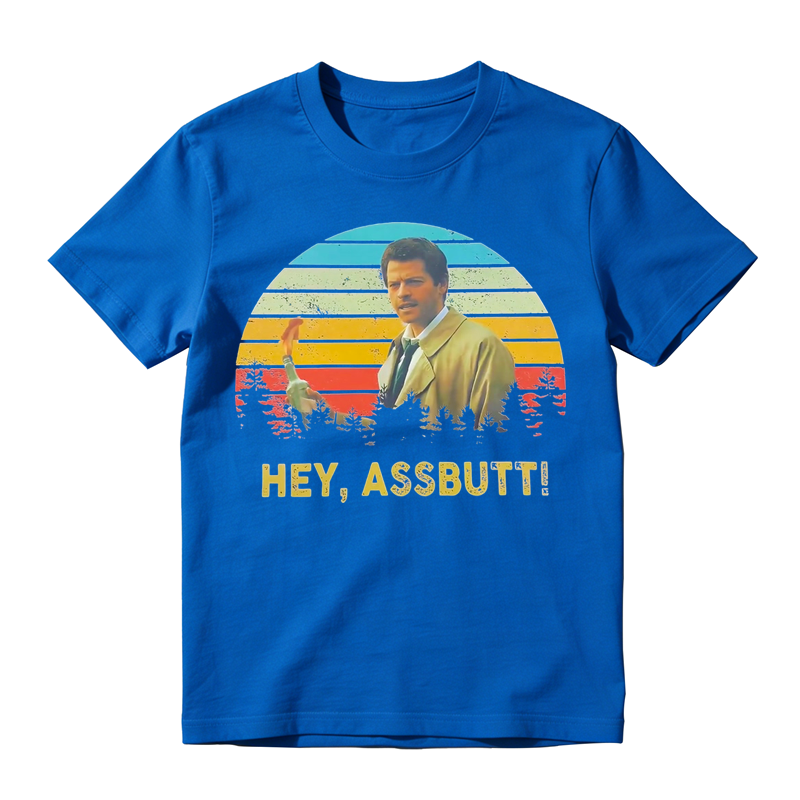 Hey Assbutt! Funny Retro Sunset Movie Quote T-shirt