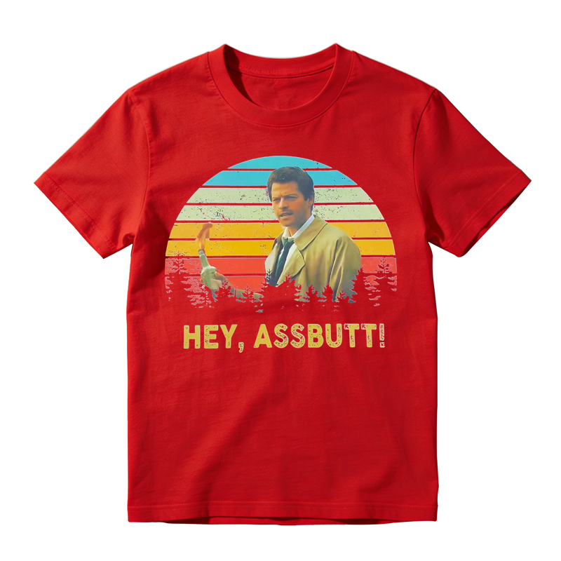 Hey Assbutt! Funny Retro Sunset Movie Quote T-shirt