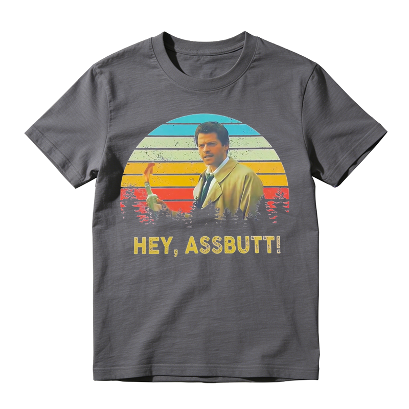 Hey Assbutt! Funny Retro Sunset Movie Quote T-shirt