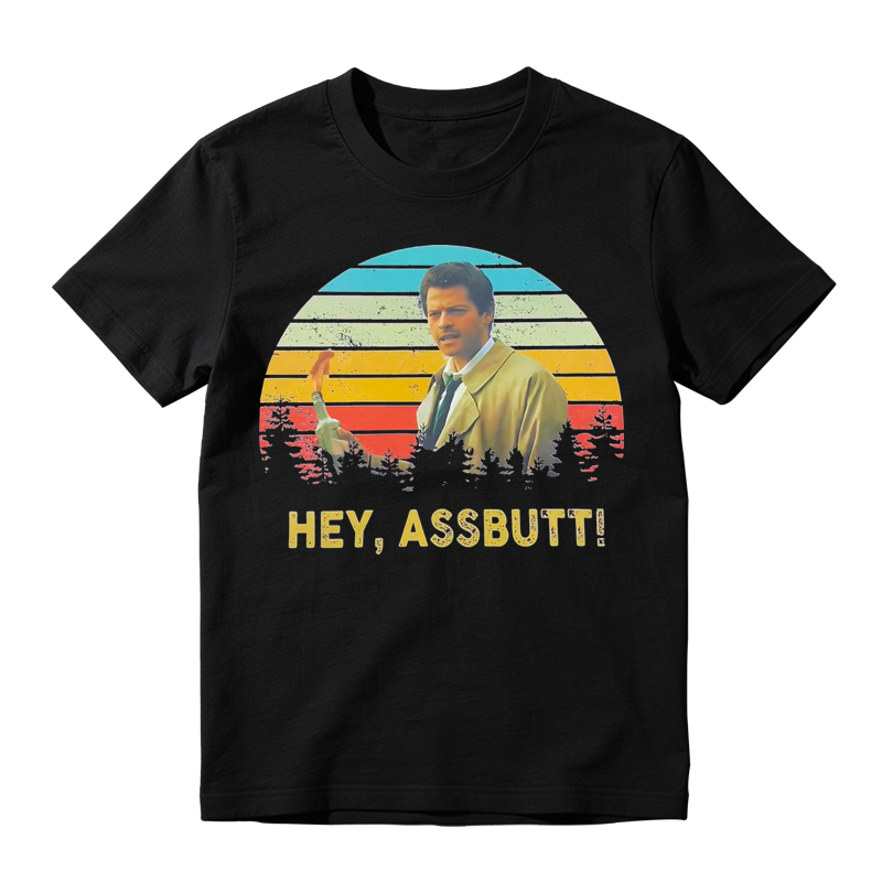 Hey Assbutt! Funny Retro Sunset Movie Quote T-shirt