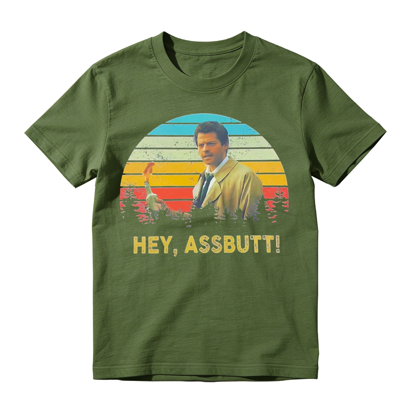 Hey Assbutt! Funny Retro Sunset Movie Quote T-shirt