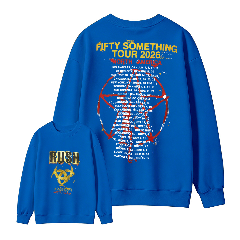 Rush Fifty Something Tour 2026 North America Official Concert Poster Sweatshirt