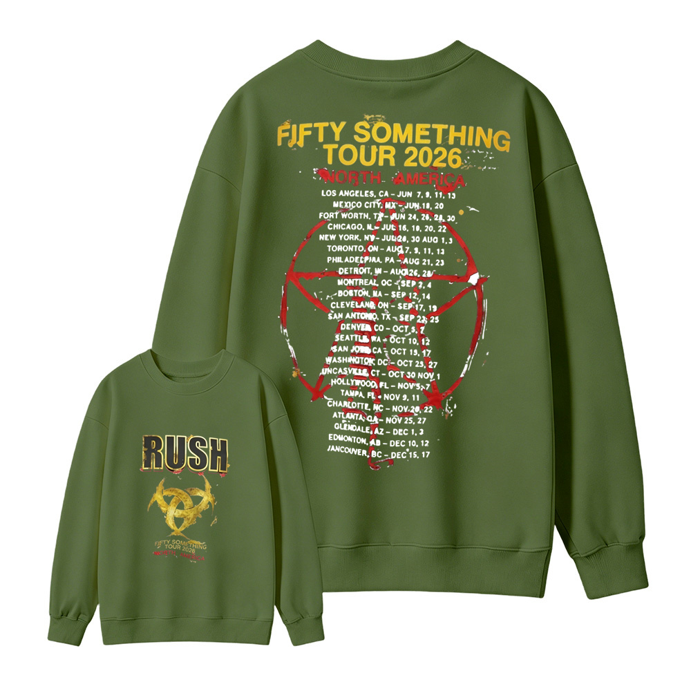 Rush Fifty Something Tour 2026 North America Official Concert Poster Sweatshirt