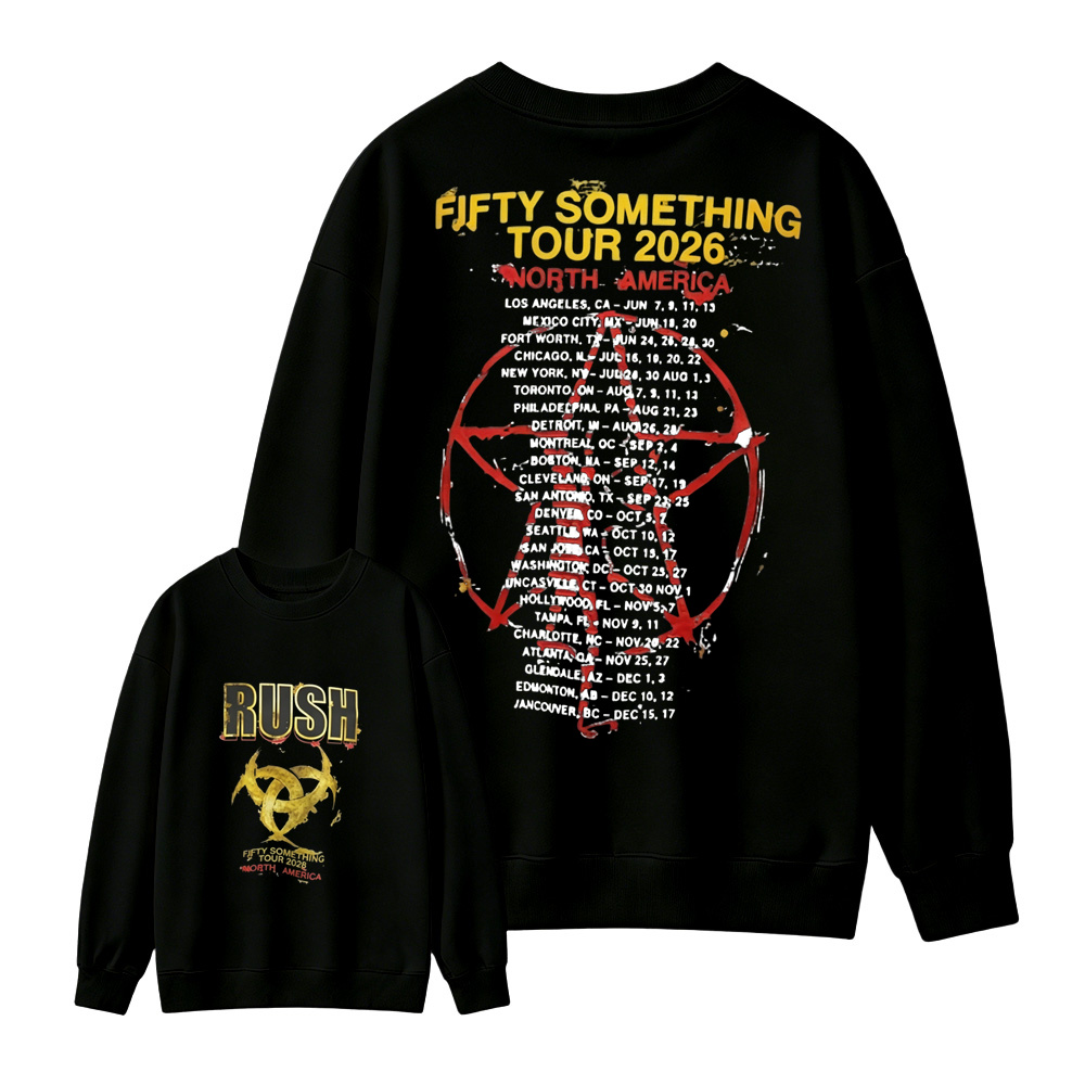 Rush Fifty Something Tour 2026 North America Official Concert Poster Sweatshirt