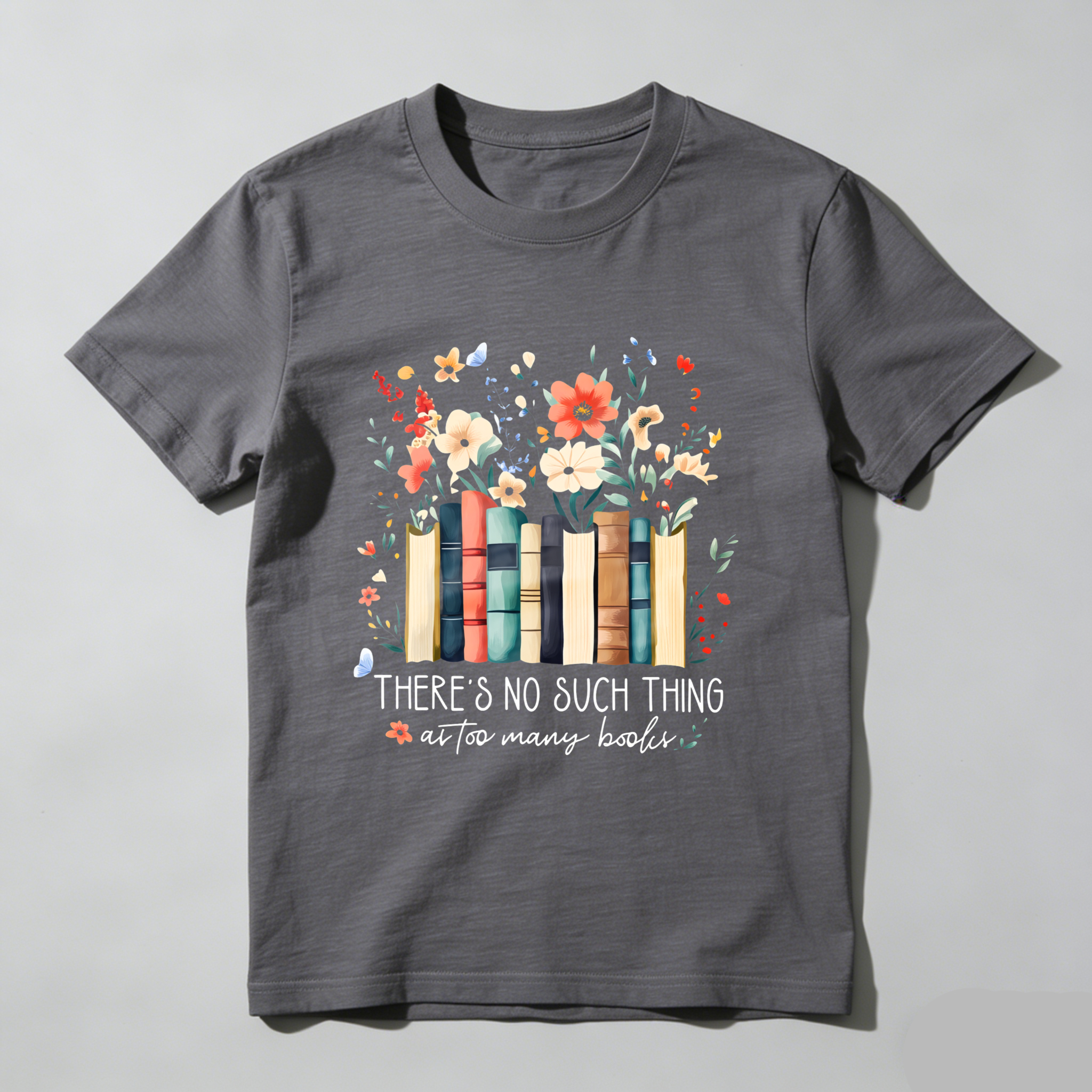 Wardrobecart Books And Flowers With Text Tshirt
