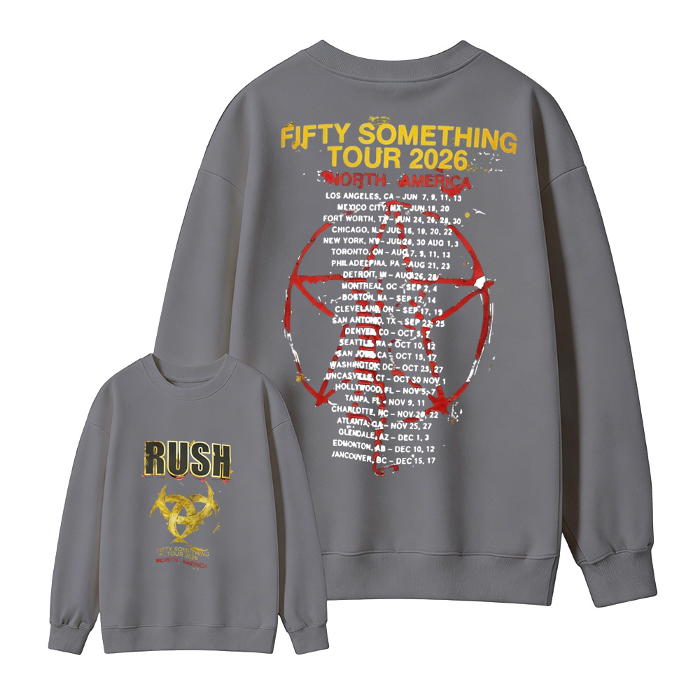 Rush Fifty Something Tour 2026 North America Official Concert Poster Sweatshirt