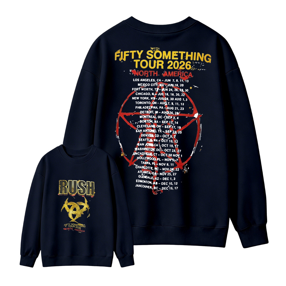 Rush Fifty Something Tour 2026 North America Official Concert Poster Sweatshirt