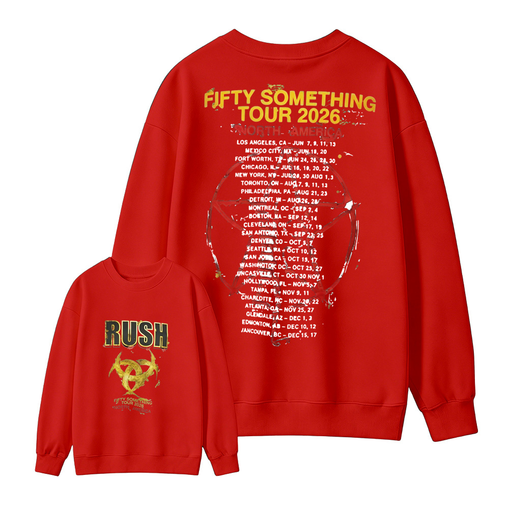 Rush Fifty Something Tour 2026 North America Official Concert Poster Sweatshirt