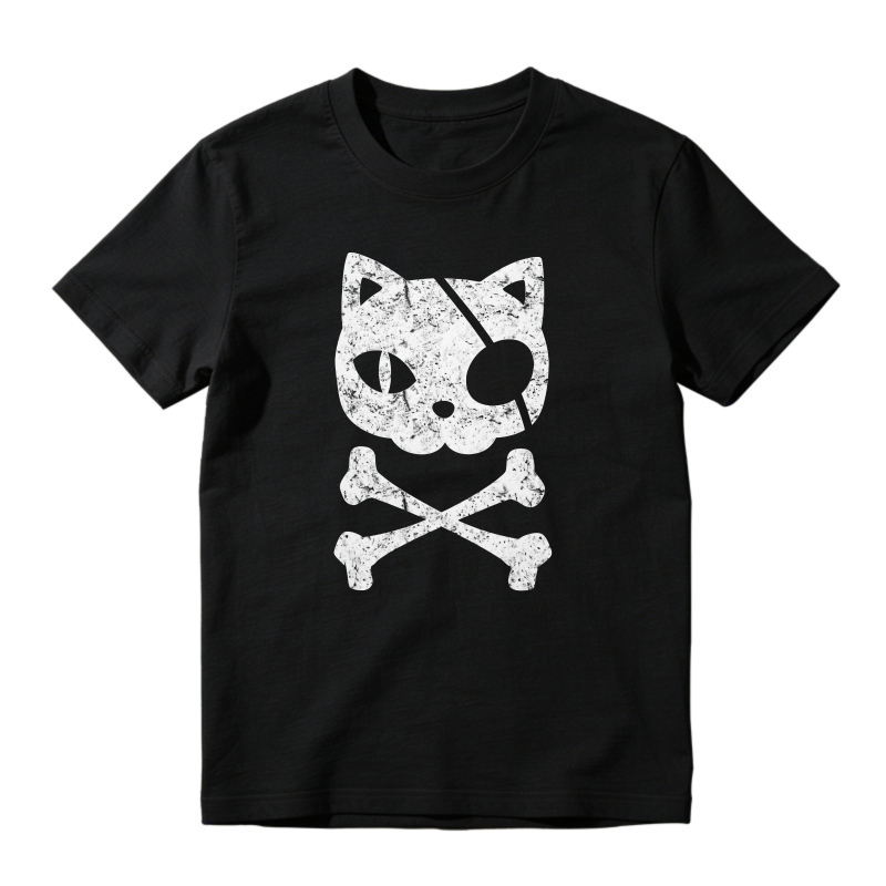 Pirate Cat Skull And Crossbones Unisex Classic T-shirt