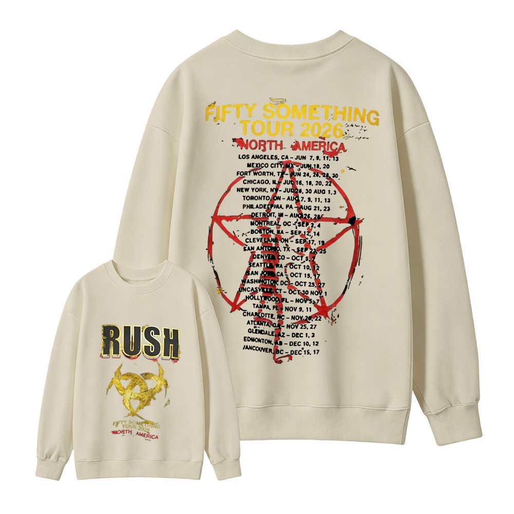 Rush Fifty Something Tour 2026 North America Official Concert Poster Sweatshirt