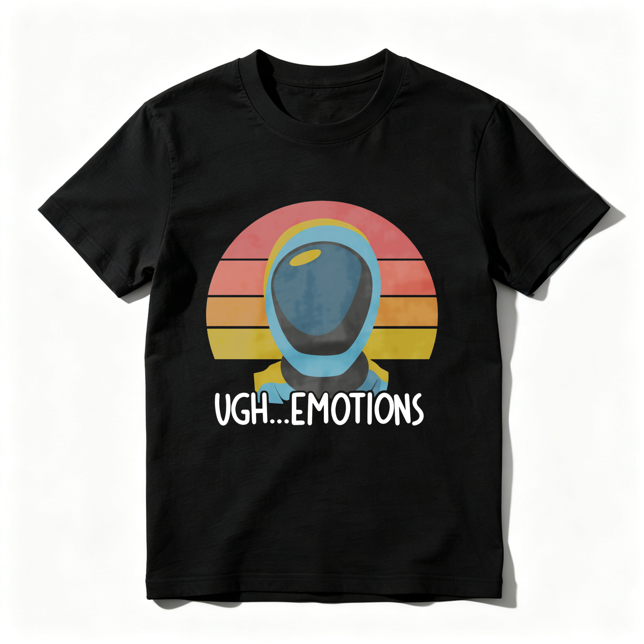 Wardrobecart Astronaut Helmet Sunset Ugh Emotions tshirt