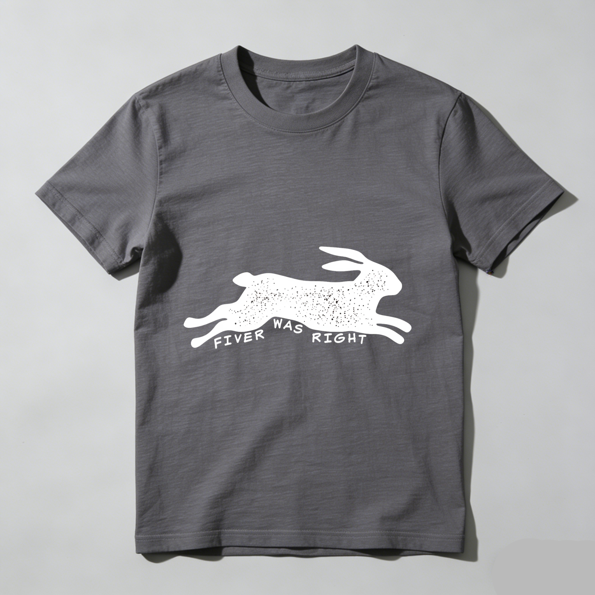 Wardrobecart Fiver Was Right Rabbit Print Tshirt