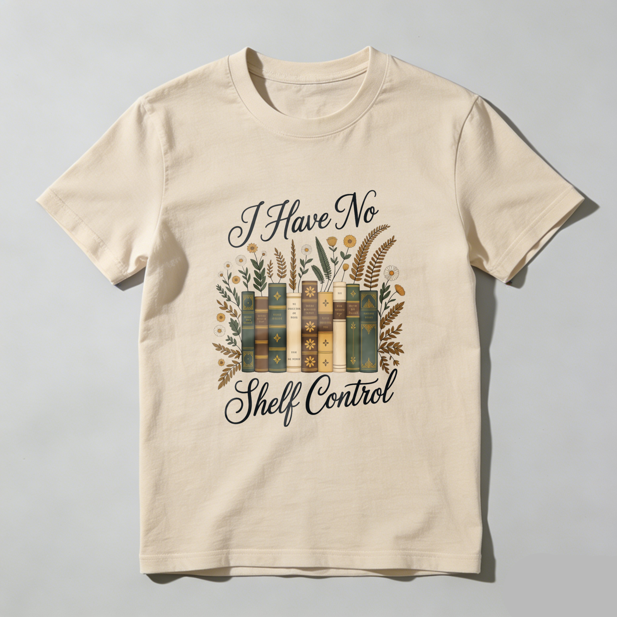 Wardrobecart I Have No Shelf Control Bookshelf Design With Floral Elements Unisex Classic T-shirt