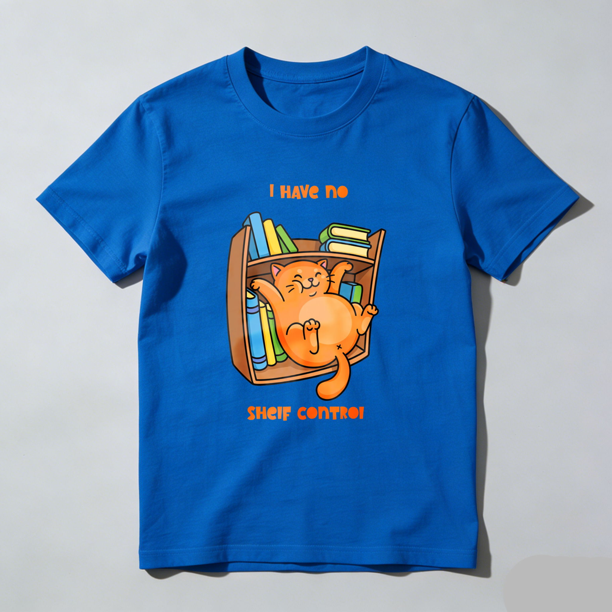 Wardrobecart Cat In Bookshelf I Have No Shelf Control Unisex Classic T-shirt