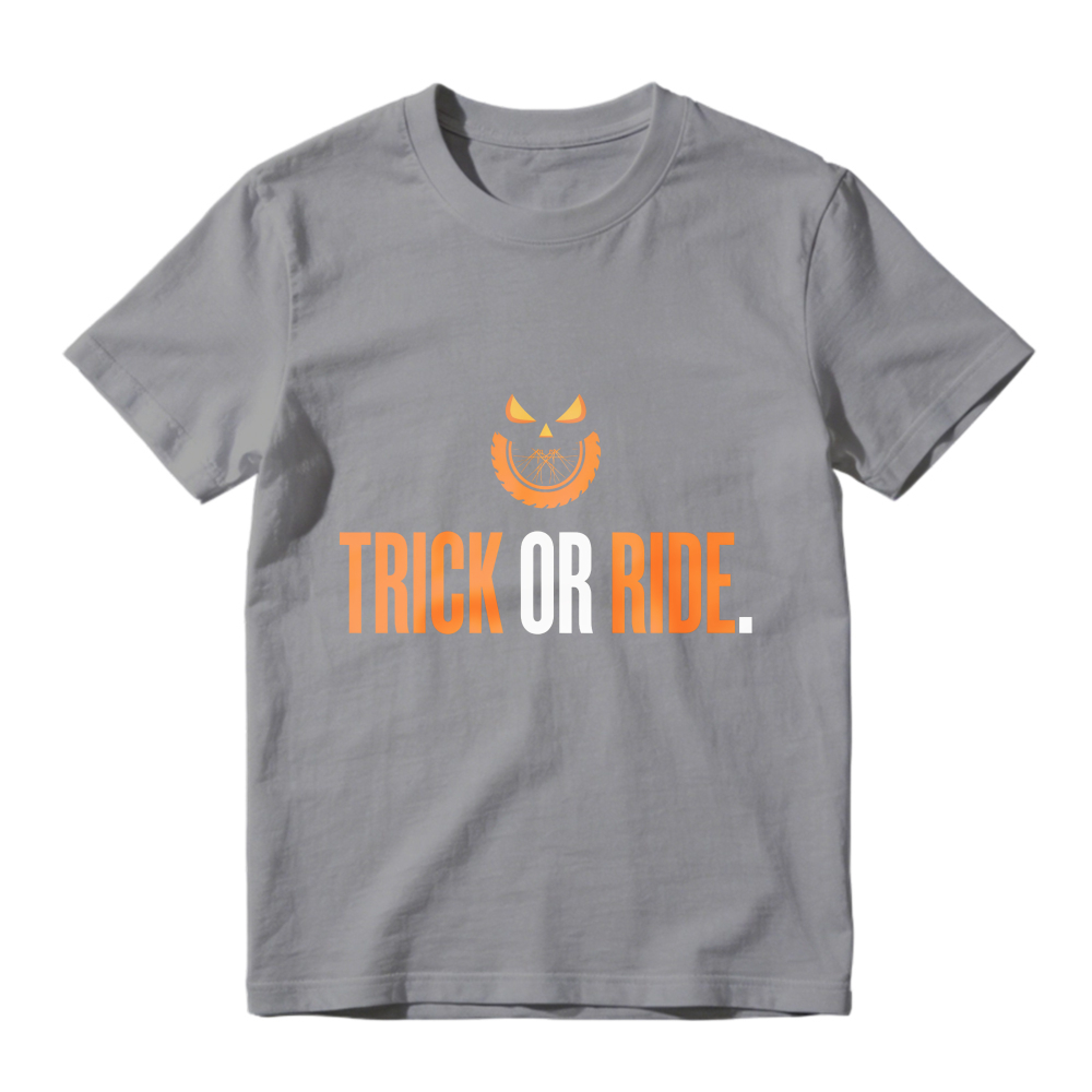 Halloween Trick Or Ride Pumpkin Bicycle Graphic Unisex Classic T-shirt