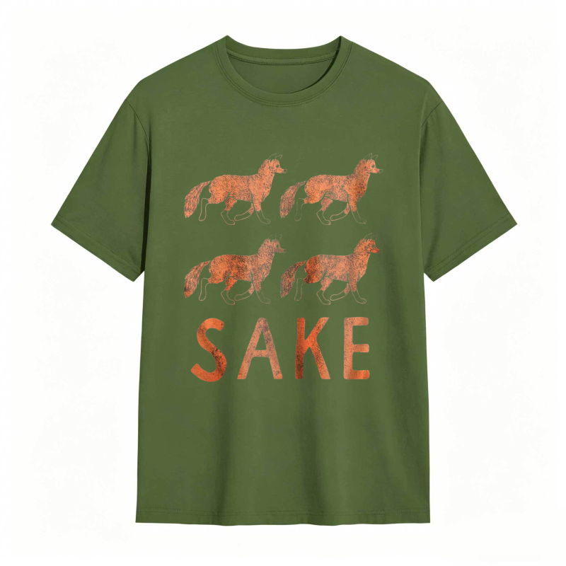 Four Fox Sake Funny Graphic Novelty Tee