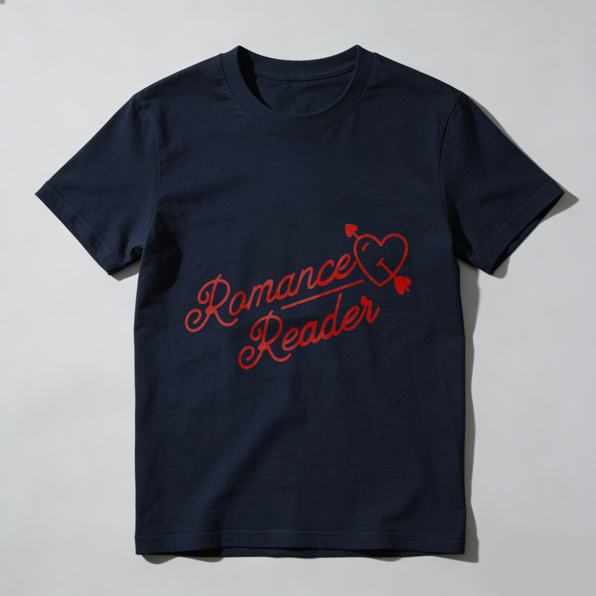 Wardrobecart Romance Reader Heart Arrow Design Tshirt