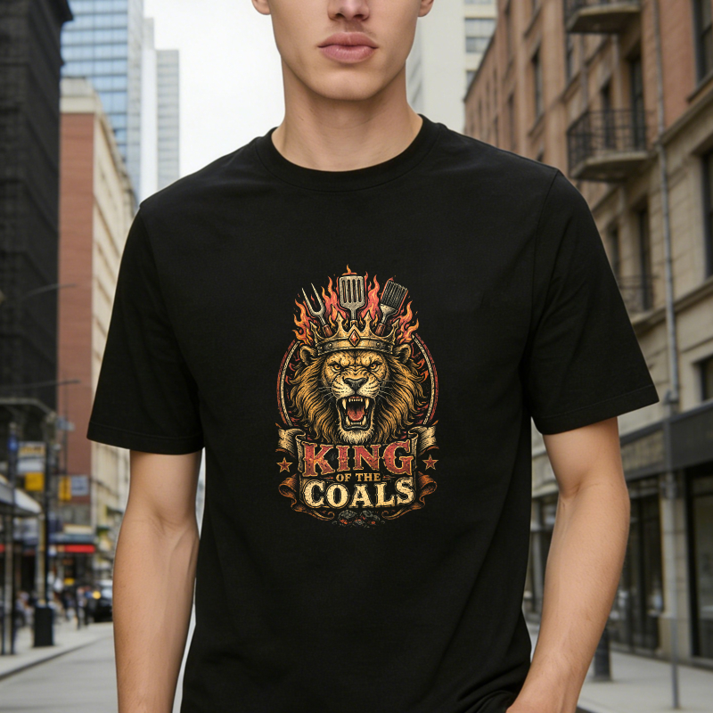 King Of The Coals Lion Crown Fire Grill Unisex Classic T-shirt