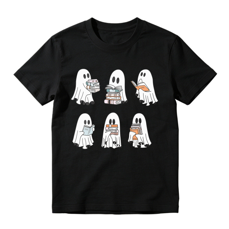 Cute Ghosts Reading Books Pattern Unisex Classic T Shirt