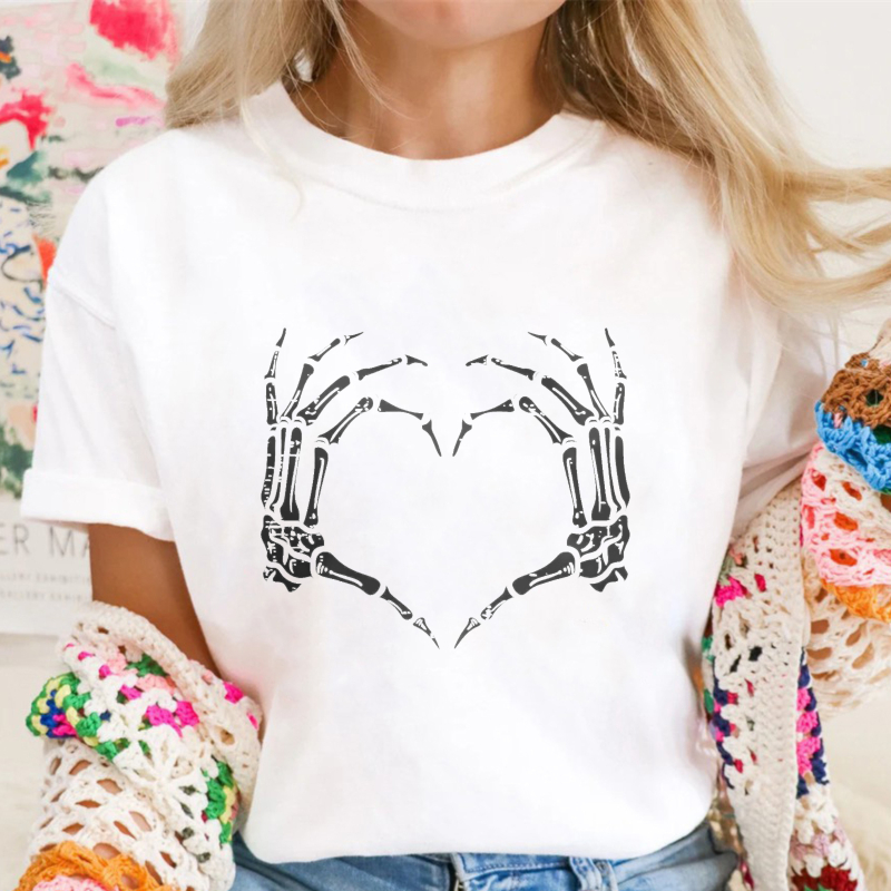 Skeleton Hands Forming Heart Shape Unisex Classic T-shirt