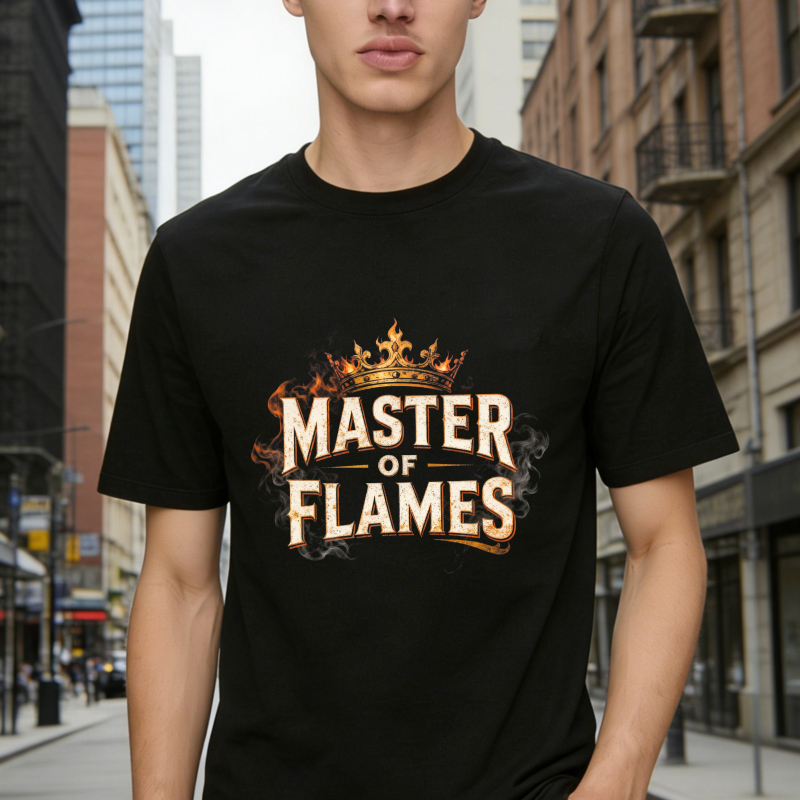 Master Of Flames Crown Fire Graphic Unisex Classic T-shirt