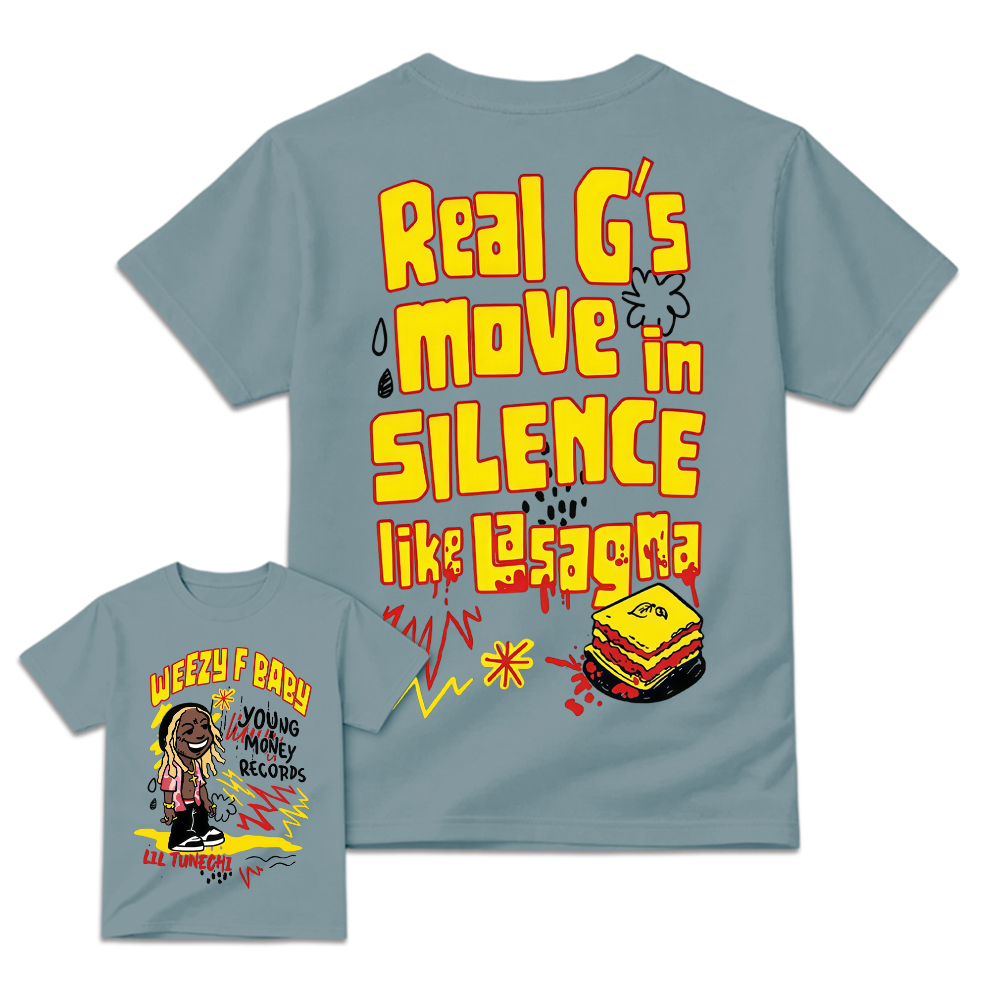 Real G's Move In Silence Like Lasagna Shirt, Young Money Records T-Shirt, Gifts For Rap Fans