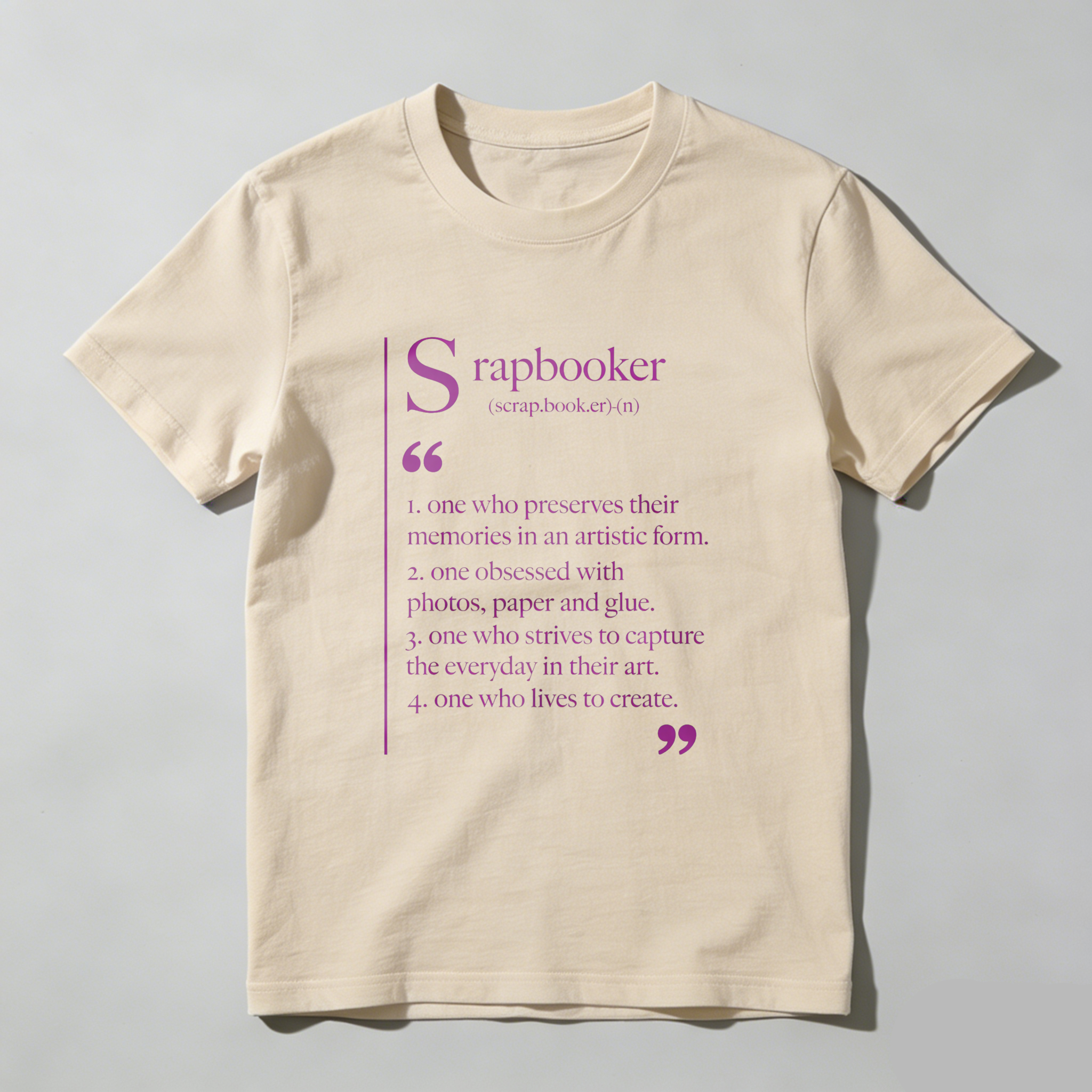 Wardrobecart Scrapbooker Definition Artistic Memory Keeper Creator Tshirt