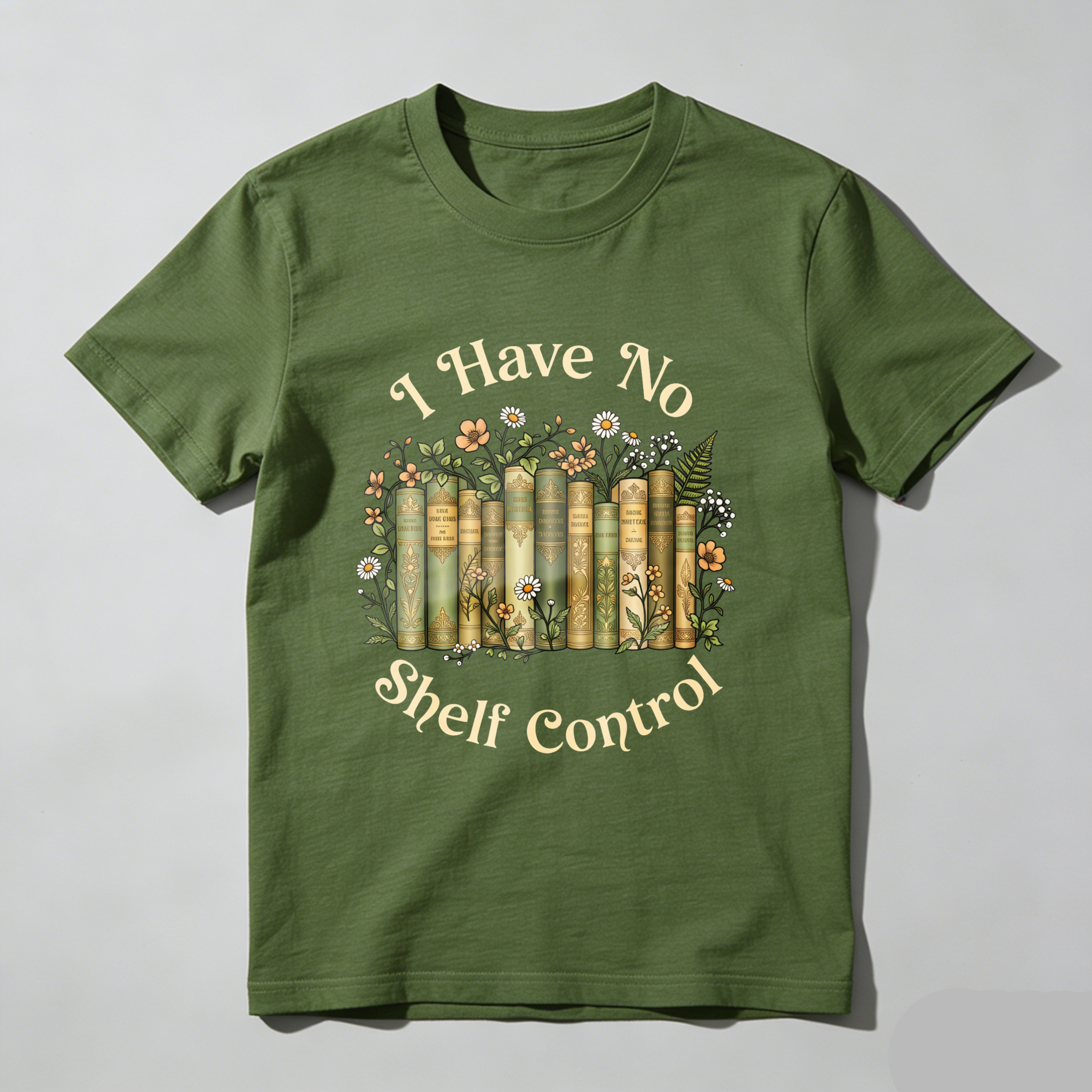 Wardrobecart I Have No Shelf Control Bookshelf Floral Design Unisex Classic T-shirt