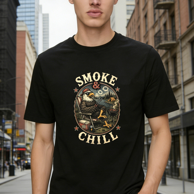 Smoke And Chill Eagle Graphic Unisex Classic T-shirt