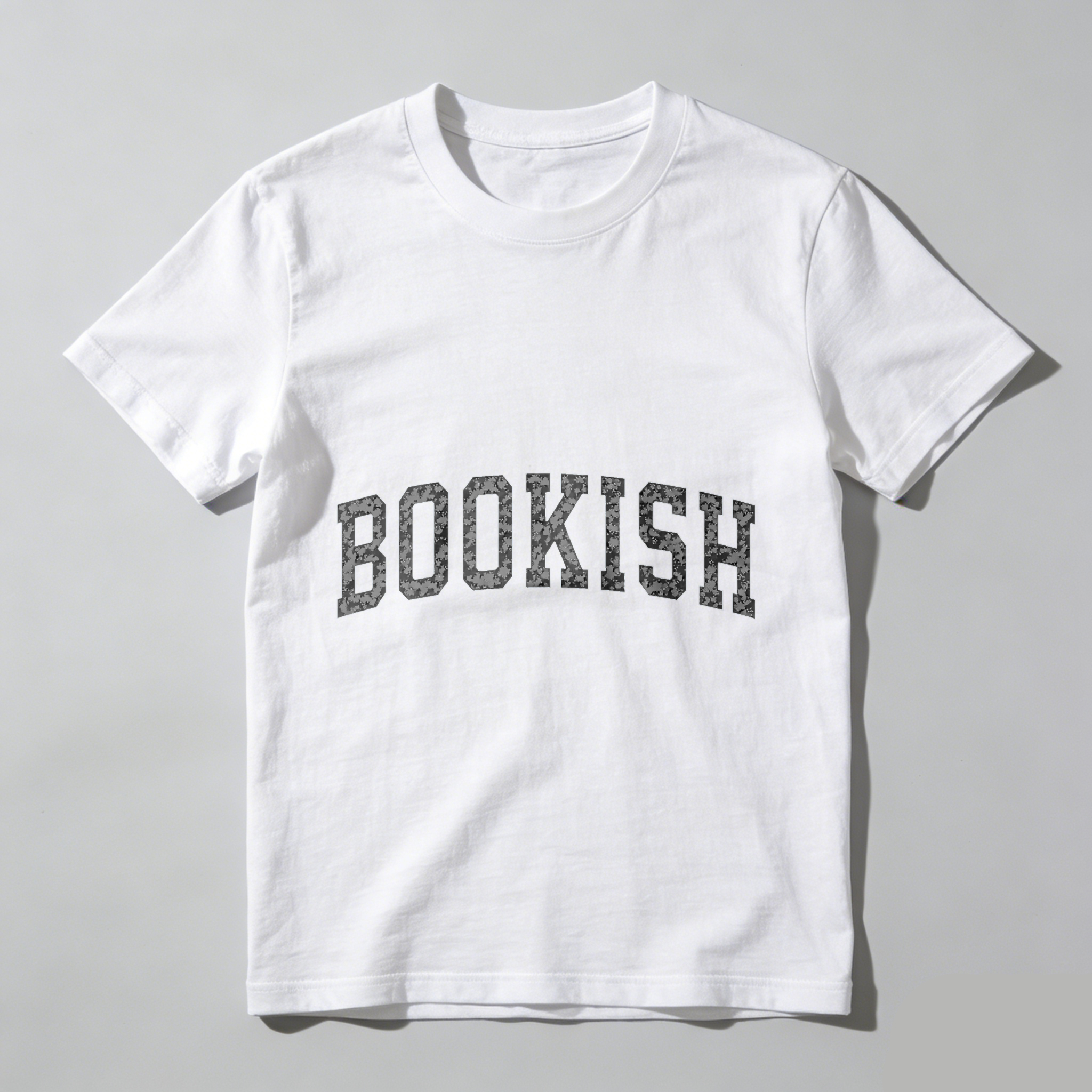Wardrobecart Bookish White Text On Black Shirt Tshirt