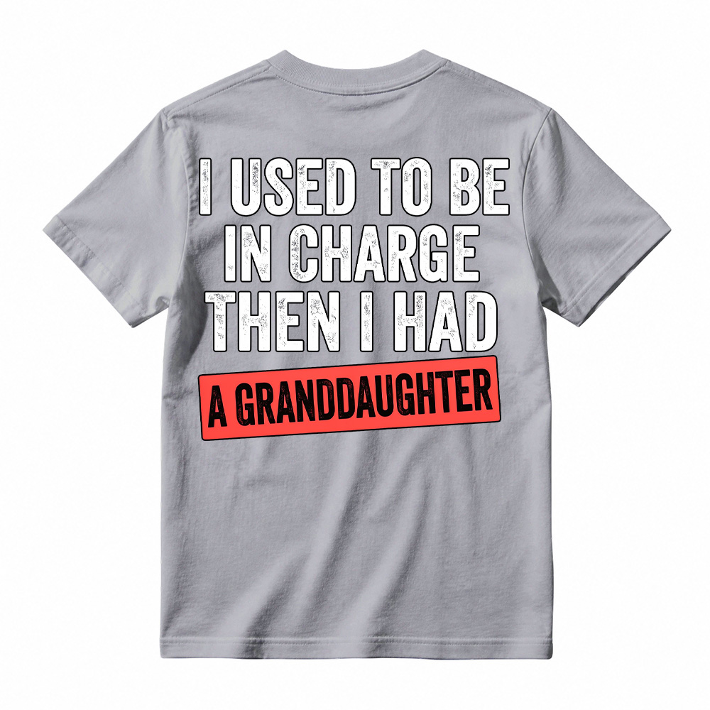 Grandpa Family Joke Contrast Text Casual Short Sleeve T-shirt
