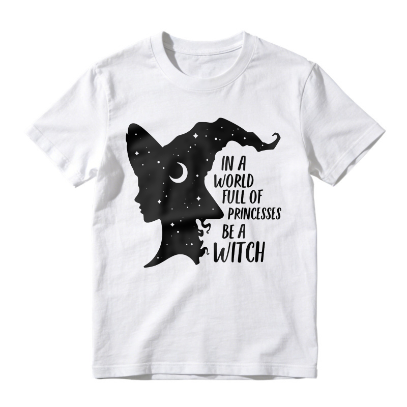 In A World Full Of Princesses Be A Witch, Moon And Stars Silhouette Graphic, Unisex Classic T-shirt