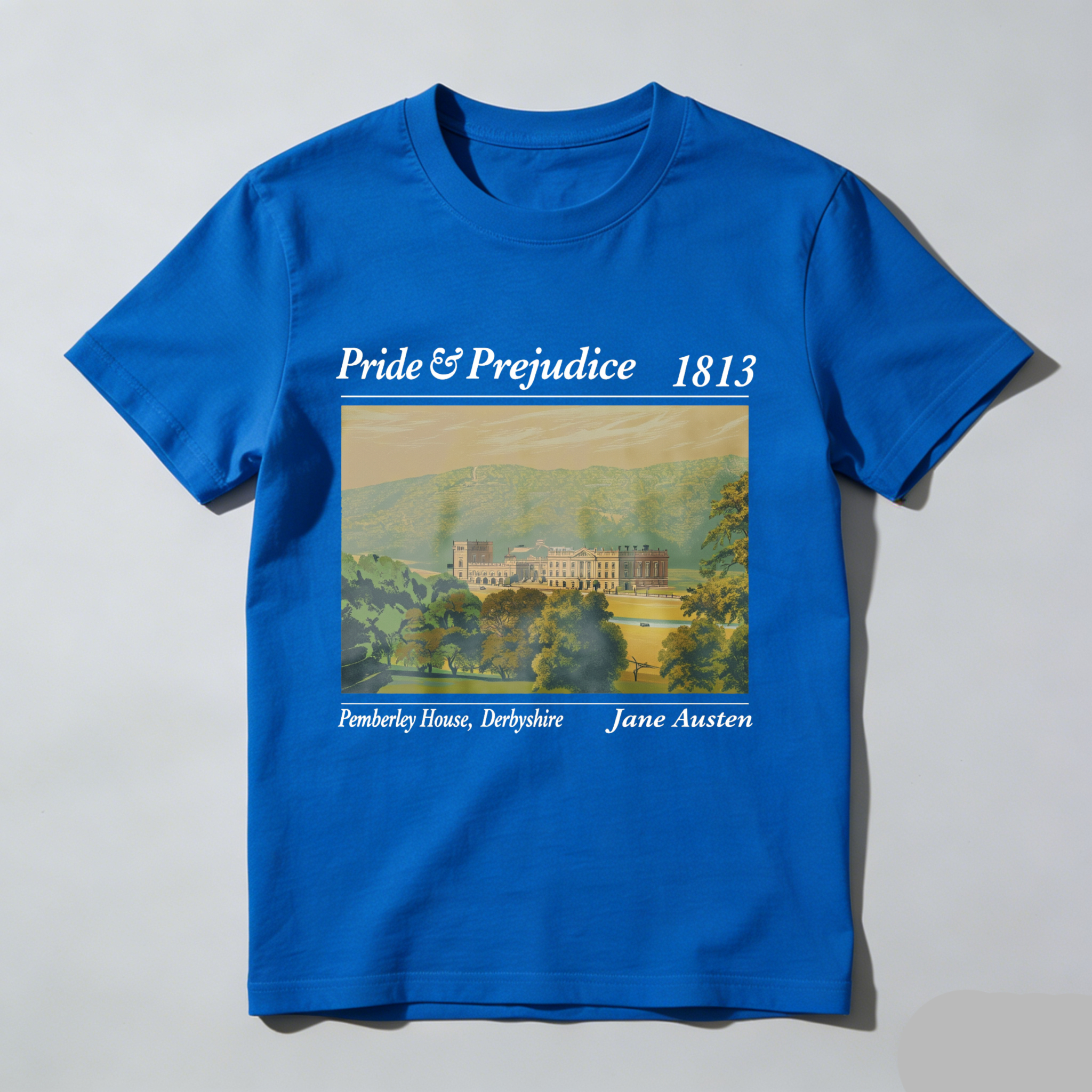 Wardrobecart Pride And Prejudice 1813 Pemberley House Derbyshire Jane Austen Tshirt