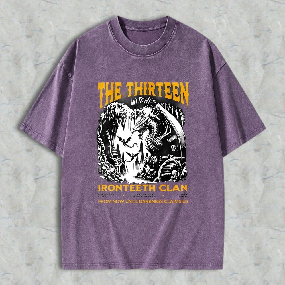 Wardrobecart The Thirteen Witches Iron Teeth Clan Unisex Washed T-shirt