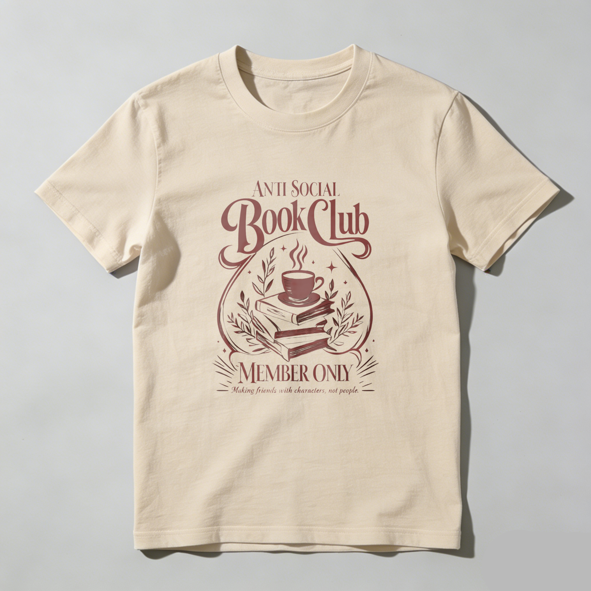 Wardrobecart Anti Social Book Club Member Only Tshirt 100% cotton