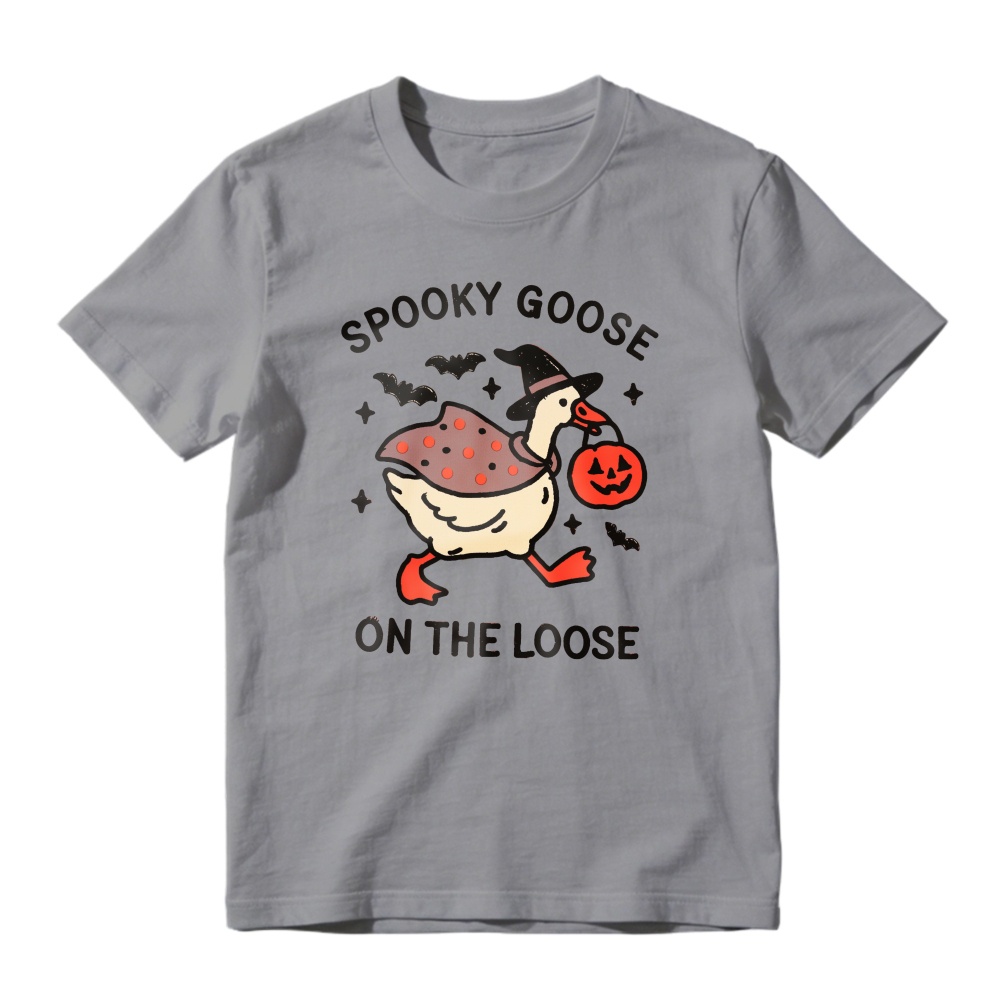 Spooky Goose On The Loose Halloween Witch Hat Pumpkin Unisex Classic T-shirt