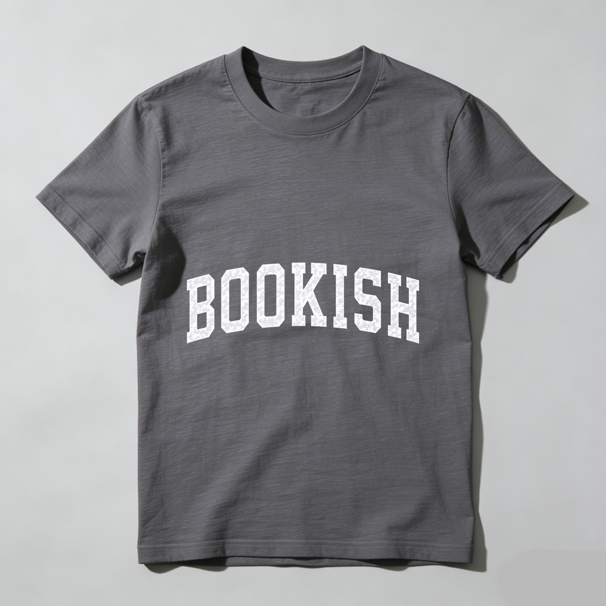Wardrobecart Bookish White Text On Black Shirt Tshirt