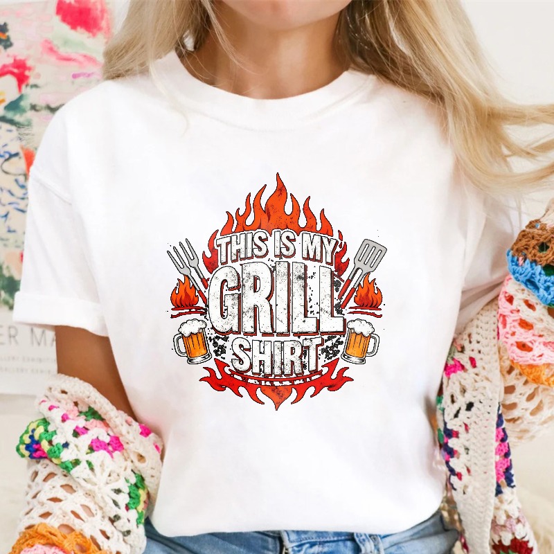 This Is My Grill Shirt Flame Fork Spatula Beer Unisex Classic T-shirt