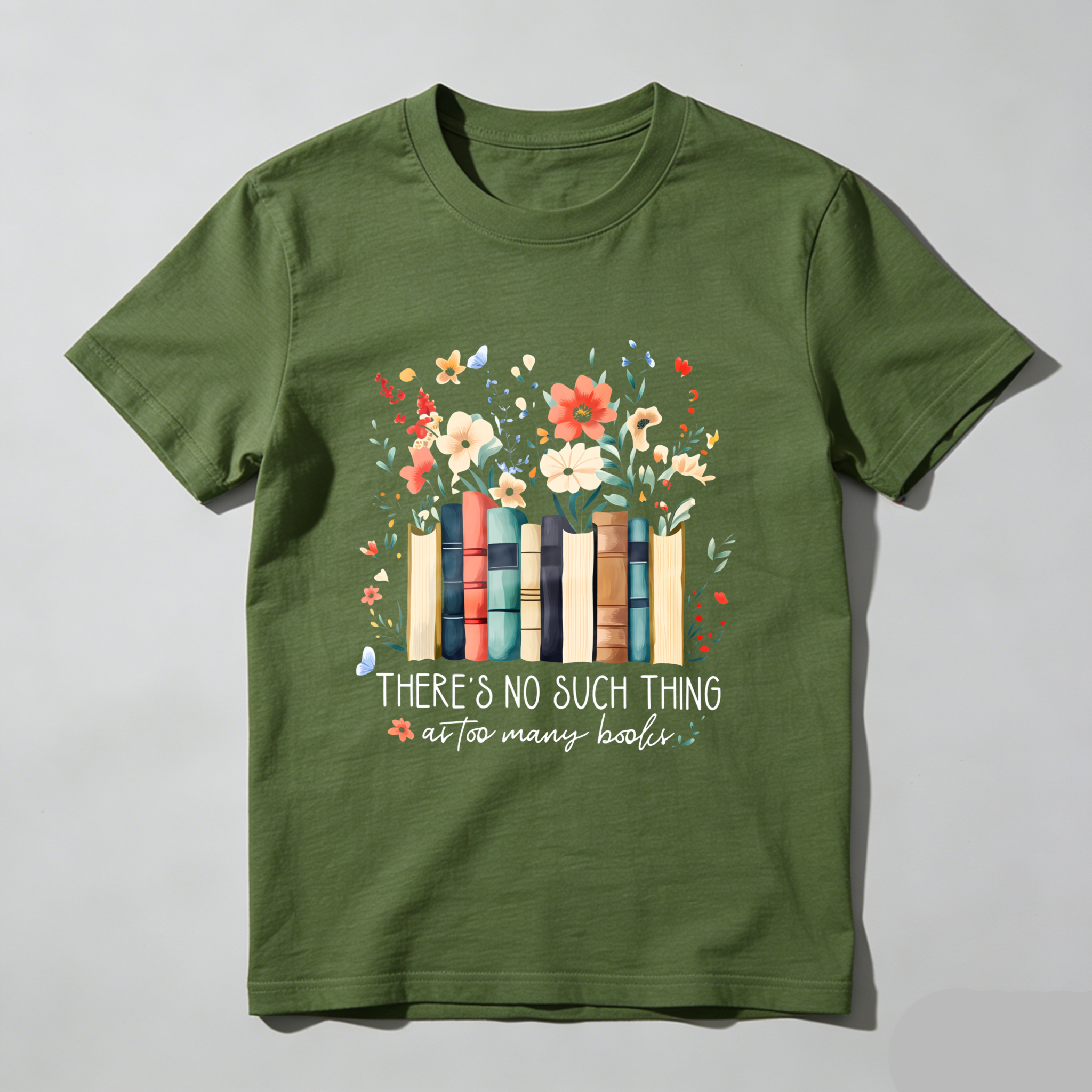Wardrobecart Books And Flowers With Text Tshirt