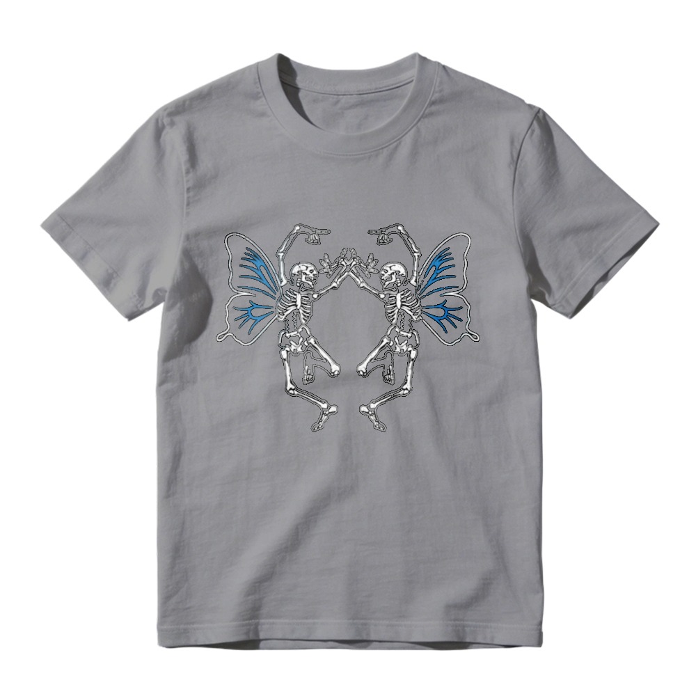 Skeleton Butterfly Wing Symmetrical Gothic Art T-shirt