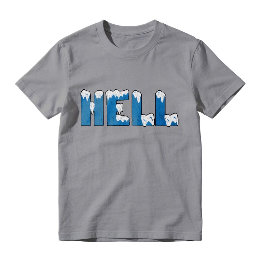 Mell Blue Icy Text Graphic T-shirt
