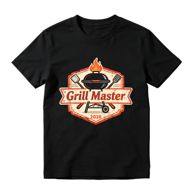 Grill Master 2026 Barbecue Flame Grill Spatula Vintage Badge Unisex Classic T-shirt