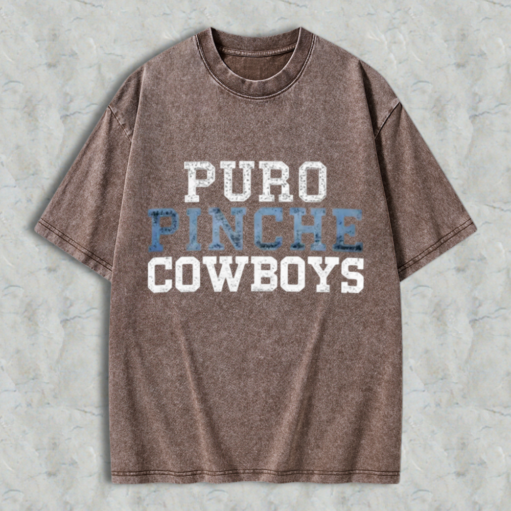Puro Pinche Cowboys Men's Washed T-shirt